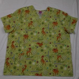 Disney scrub top with bambi design